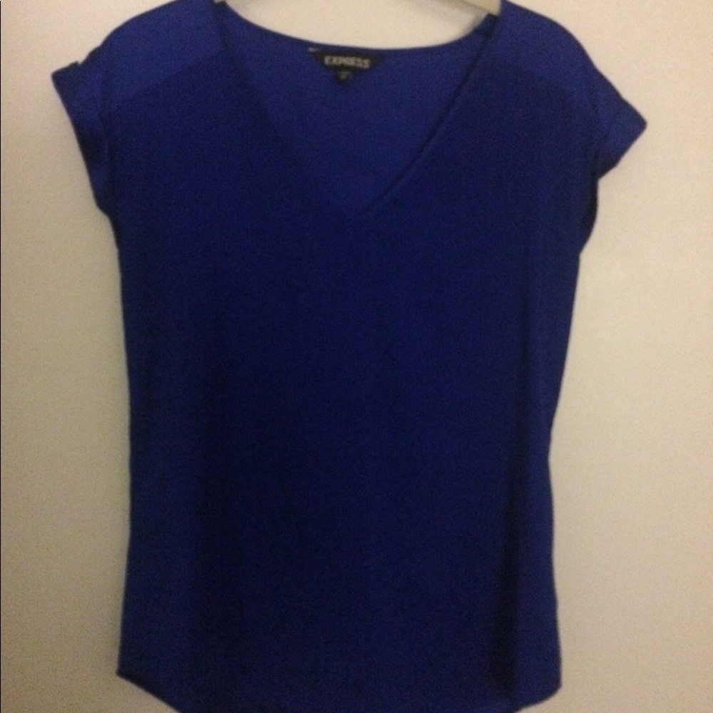 Royal blue short sleeve shirt